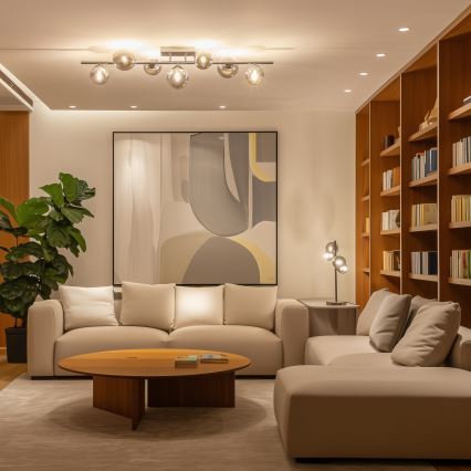 Brilagi - LED Полилей за повърхностен монтаж MILLA 7xG9/3W/230V лъскав хром/опушен