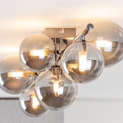 Brilagi - LED Полилей за повърхностен монтаж MILLA 7xG9/3W/230V лъскав хром/опушен