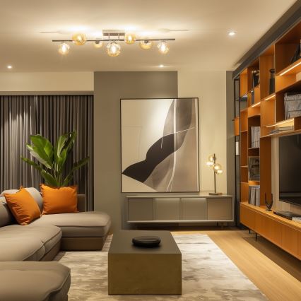 Brilagi - LED Полилей за повърхностен монтаж MILLA 7xG9/3W/230V лъскав хром/златист