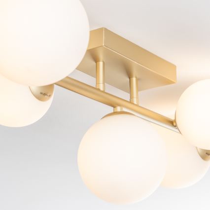 Brilagi - LED Полилей за повърхностен монтаж MILLA 7xG9/3W/230V златист/бял