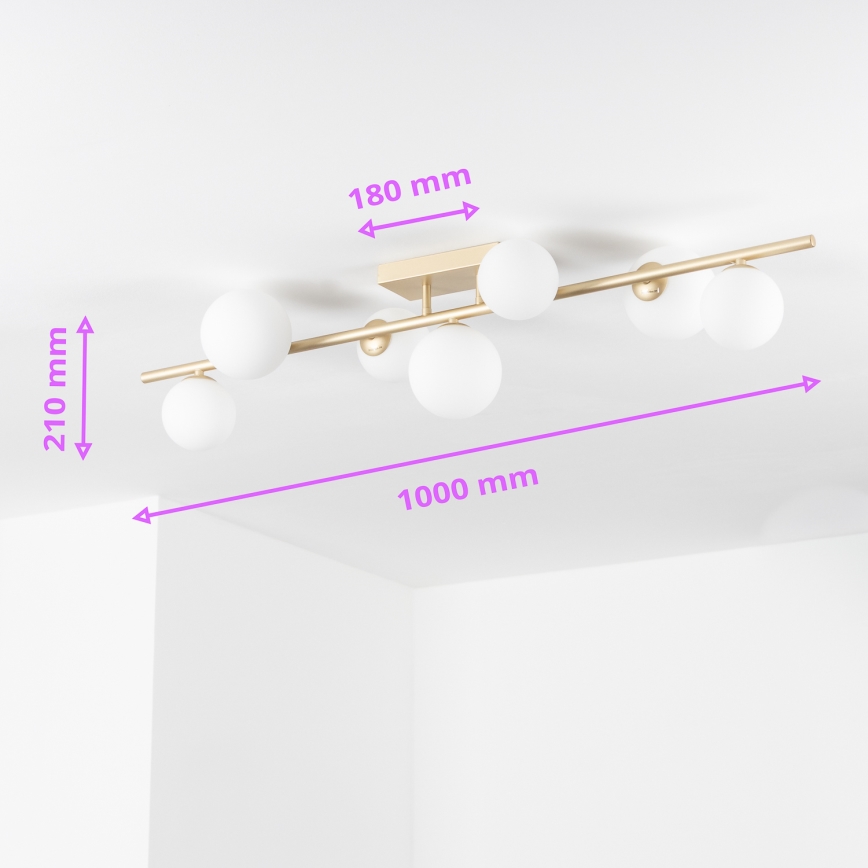 Brilagi - LED Полилей за повърхностен монтаж MILLA 7xG9/3W/230V златист/бял