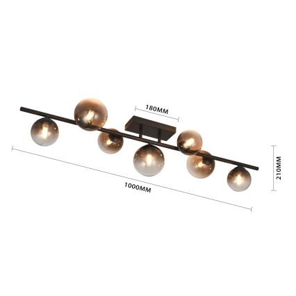 Brilagi - LED полилей за повърхностен монтаж MILLA 7xG9/3W/230V кафяв/опушено кафяв
