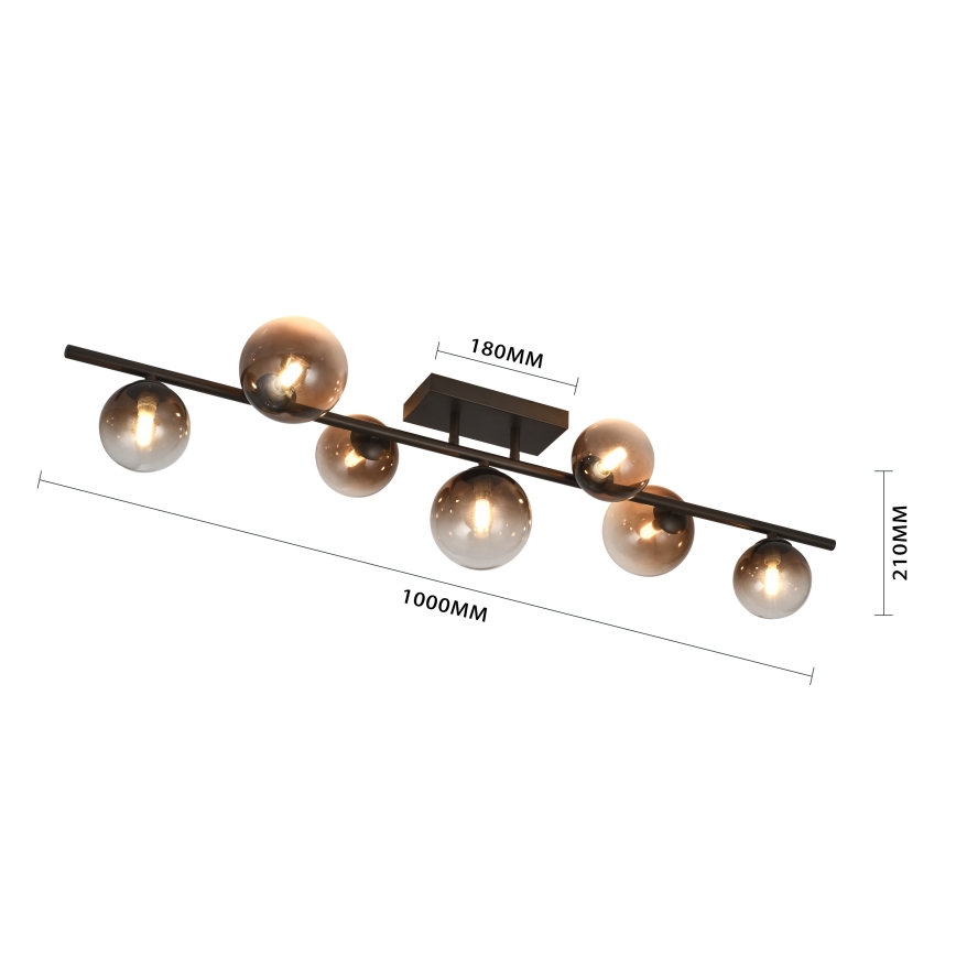 Brilagi - LED полилей за повърхностен монтаж MILLA 7xG9/3W/230V кафяв/опушено кафяв