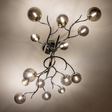 Brilagi - LED Полилей за повърхностен монтаж MISTEL 15xG9/3W/230V лъскав хром/опушен