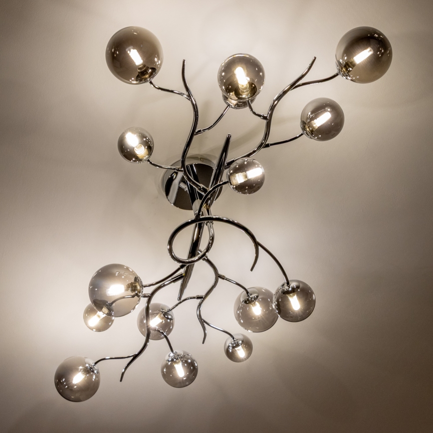 Brilagi - LED Полилей за повърхностен монтаж MISTEL 15xG9/3W/230V лъскав хром/опушен