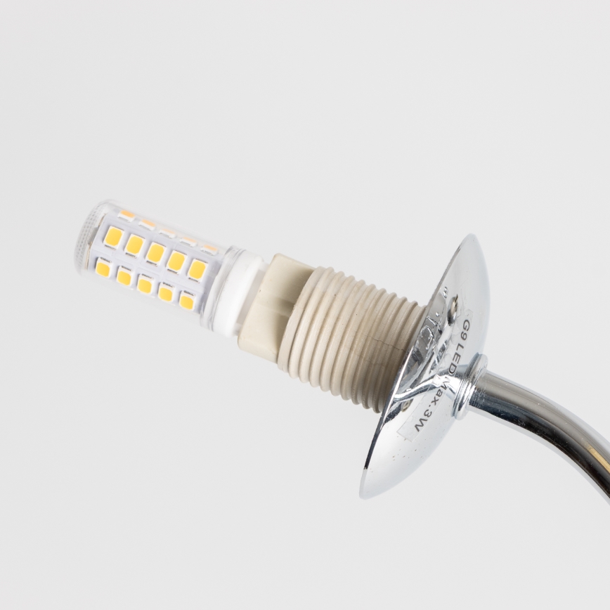 Brilagi - LED Полилей за повърхностен монтаж MISTEL 15xG9/3W/230V лъскав хром/опушен