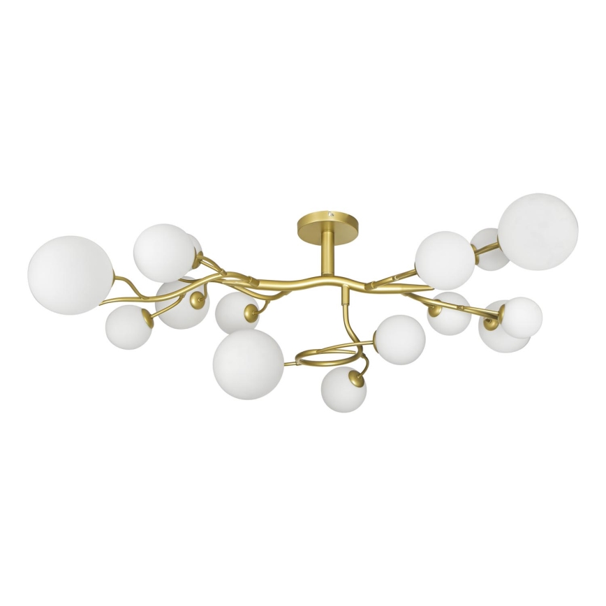 Brilagi - LED Полилей за повърхностен монтаж MISTEL 15xG9/3W/230V златист/бял