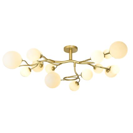 Brilagi - LED Полилей за повърхностен монтаж MISTEL 15xG9/3W/230V златист/бял