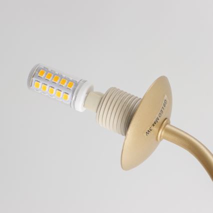 Brilagi - LED Полилей за повърхностен монтаж MISTEL 15xG9/3W/230V златист/бял