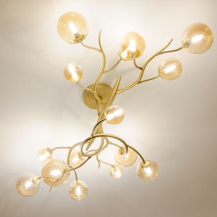 Brilagi - LED Полилей за повърхностен монтаж MISTEL 15xG9/3W/230V златист