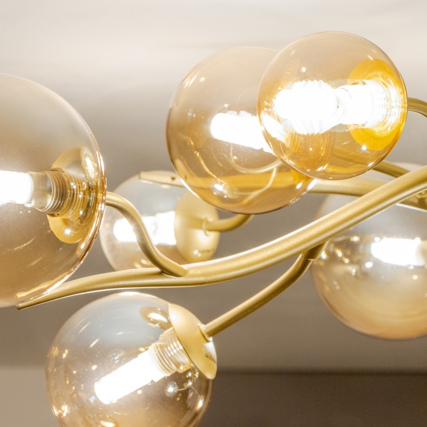 Brilagi - LED Полилей за повърхностен монтаж MISTEL 15xG9/3W/230V златист