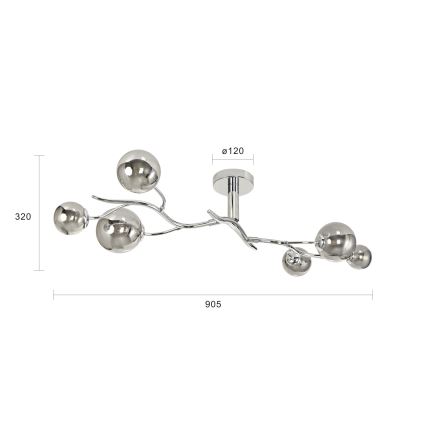 Brilagi - LED Полилей за повърхностен монтаж MISTEL 6xG9/3W/230V лъскав хром/опушен