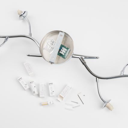Brilagi - LED Полилей за повърхностен монтаж MISTEL 6xG9/3W/230V лъскав хром/опушен