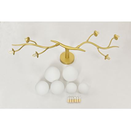 Brilagi - LED Полилей за повърхностен монтаж MISTEL 6xG9/3W/230V златист/бял