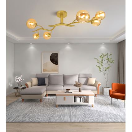 Brilagi - LED Полилей за повърхностен монтаж MISTEL 6xG9/3W/230V златист