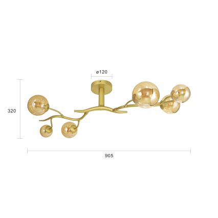 Brilagi - LED Полилей за повърхностен монтаж MISTEL 6xG9/3W/230V златист
