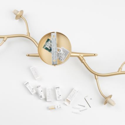 Brilagi - LED Полилей за повърхностен монтаж MISTEL 6xG9/3W/230V златист