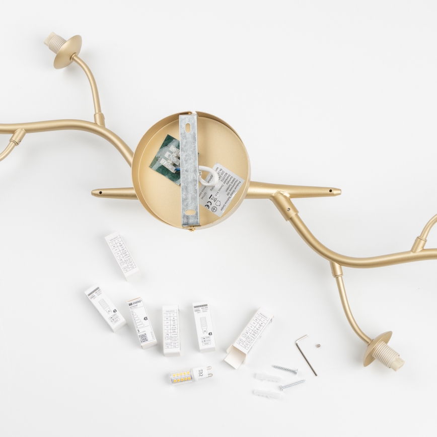 Brilagi - LED Полилей за повърхностен монтаж MISTEL 6xG9/3W/230V златист