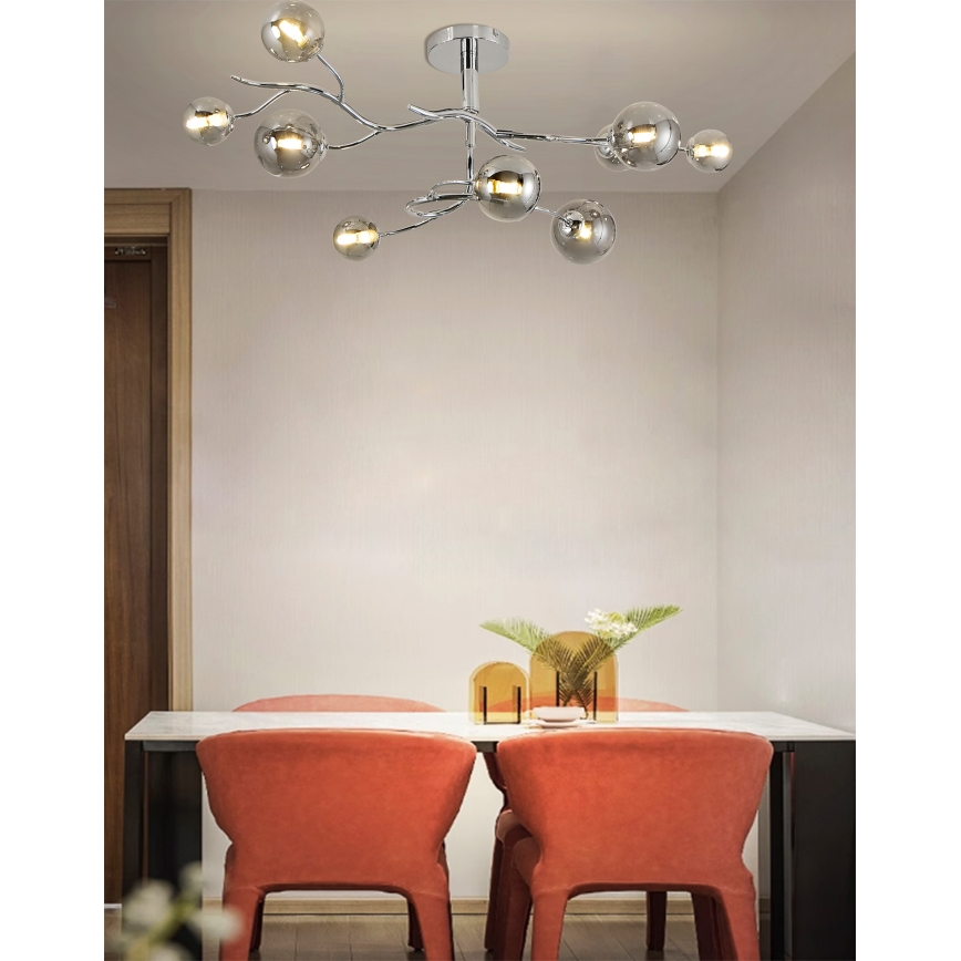 Brilagi - LED Полилей за повърхностен монтаж MISTEL 9xG9/3W/230V лъскав хром/опушен