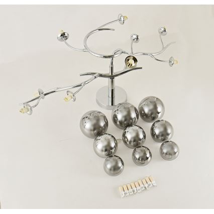 Brilagi - LED Полилей за повърхностен монтаж MISTEL 9xG9/3W/230V лъскав хром/опушен