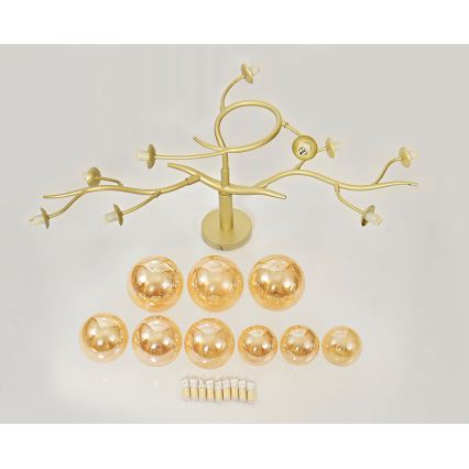 Brilagi - LED Полилей за повърхностен монтаж MISTEL 9xG9/3W/230V златист