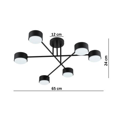 Brilagi - LED полилей за повърхностен монтаж MONO 6xGX53/30W/230V черен