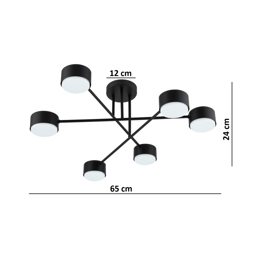 Brilagi - LED полилей за повърхностен монтаж MONO 6xGX53/30W/230V черен
