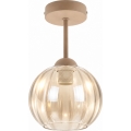 BRILAGI - LED Полилей за повърхностен монтаж RETRO GLASS 1xE27/60W/230V Ø 18 см бежов/опушено бежово