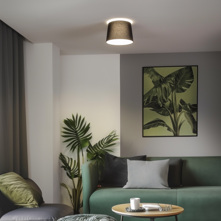 Brilagi - LED повърхностно монтиран плафон CERIA 1xE27/40W/230V диаметър 30 см черен