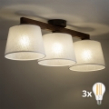 BRILAGI - LED повърхностно монтиран плафон LATTE 3xE27/15W/230V бор/бял