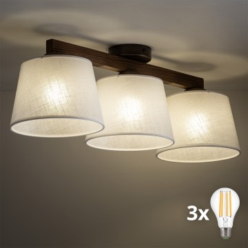 BRILAGI - LED повърхностно монтиран плафон LATTE 3xE27/15W/230V бор/бял