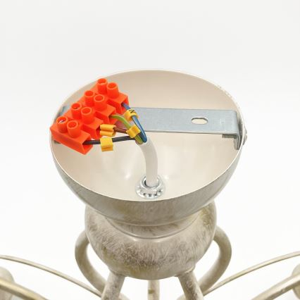 Brilagi - LED повърхностно монтиран полилей ANTICO 5xE27/60W/230V 3000K бяла патина