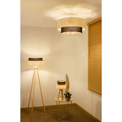 Brilagi - LED повърхностно монтиран полилей BOHO STYLE 3xE27/15W/230V Ø 60 cm кремав/кафяв