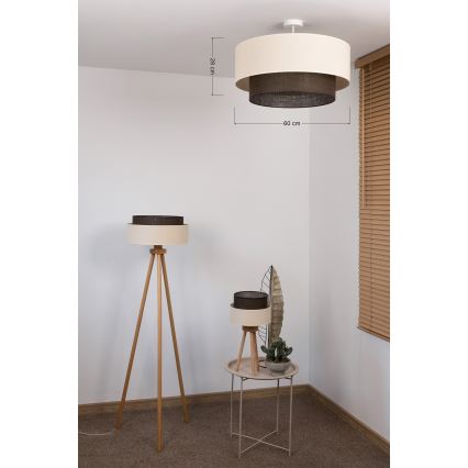 Brilagi - LED повърхностно монтиран полилей BOHO STYLE 3xE27/15W/230V Ø 60 cm кремав/кафяв