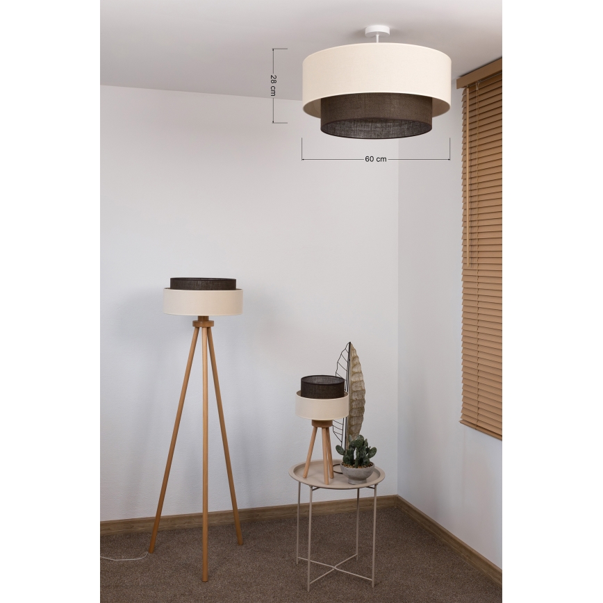 Brilagi - LED повърхностно монтиран полилей BOHO STYLE 3xE27/15W/230V Ø 60 cm кремав/кафяв