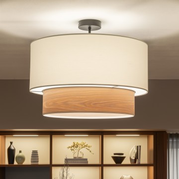 Brilagi - LED повърхностно монтиран полилей CERIA 1xE27/60W/230V Ø 50 cm черен/бял/бежов
