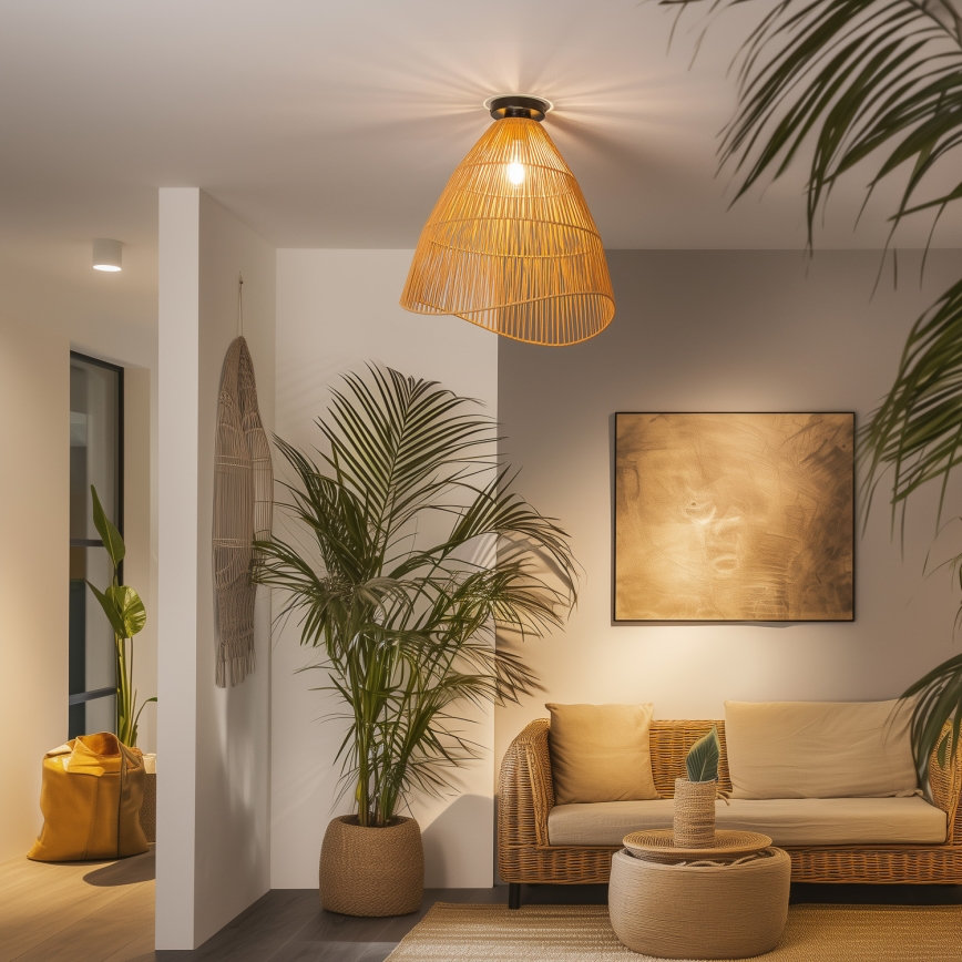 Brilagi - LED повърхностно монтиран полилей CERIA BOHO 1xE27/40W/230V Ø 70 cm кафяв