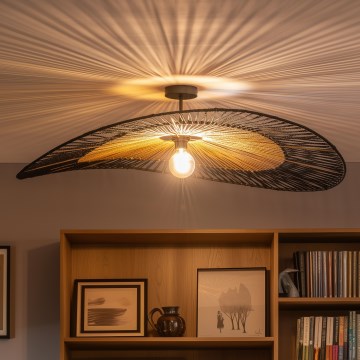 Brilagi - LED повърхностно монтиран полилей CERIA BOHO 1xE27/60W/230V Ø 100 см черен/кафяв