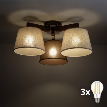 BRILAGI - LED повърхностно монтиран полилей LATTE 3xE27/15W/230V бор/микс