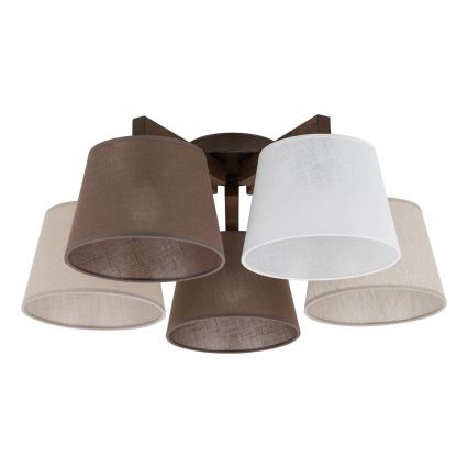 BRILAGI - LED Повърхностно монтиран полилей LATTE 5xE27/15W/230V бор/микс