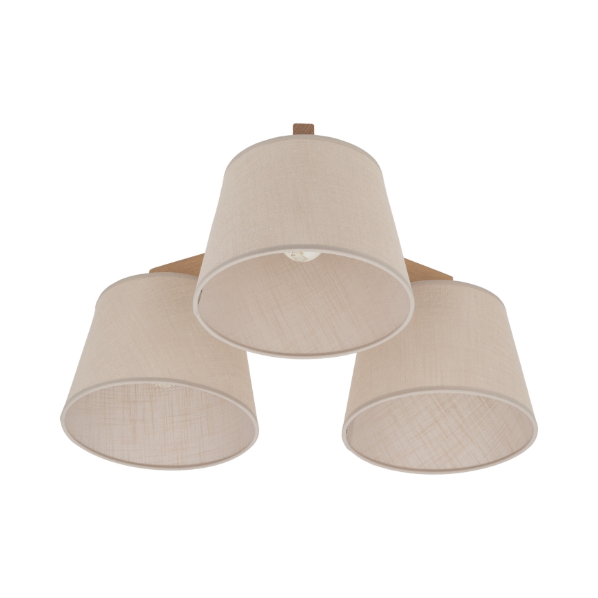 BRILAGI - LED повърхностно монтиран полилей LATTE SABIA 3xE27/15W/230V бор/бежов