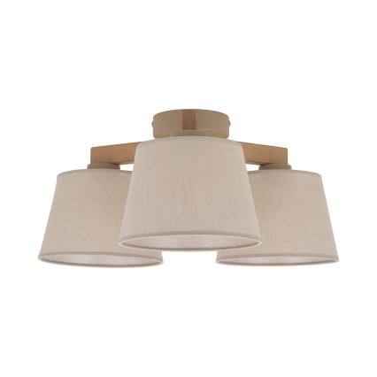 BRILAGI - LED повърхностно монтиран полилей LATTE SABIA 3xE27/15W/230V бор/бежов