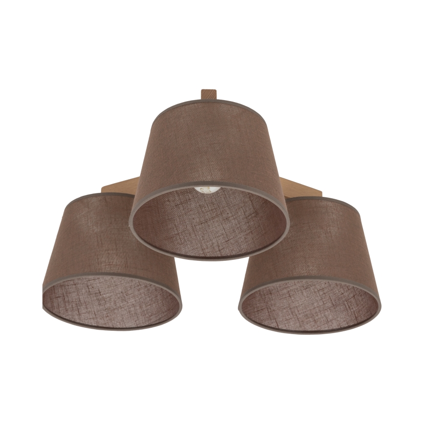 BRILAGI - LED повърхностно монтиран полилей LATTE SABIA 3xE27/15W/230V бор/кафяв