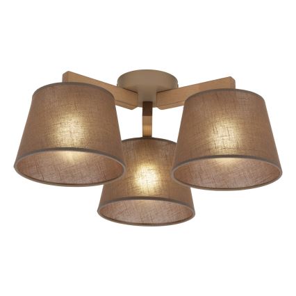 BRILAGI - LED повърхностно монтиран полилей LATTE SABIA 3xE27/15W/230V бор/кафяв