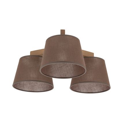 BRILAGI - LED повърхностно монтиран полилей LATTE SABIA 3xE27/15W/230V бор/кафяв