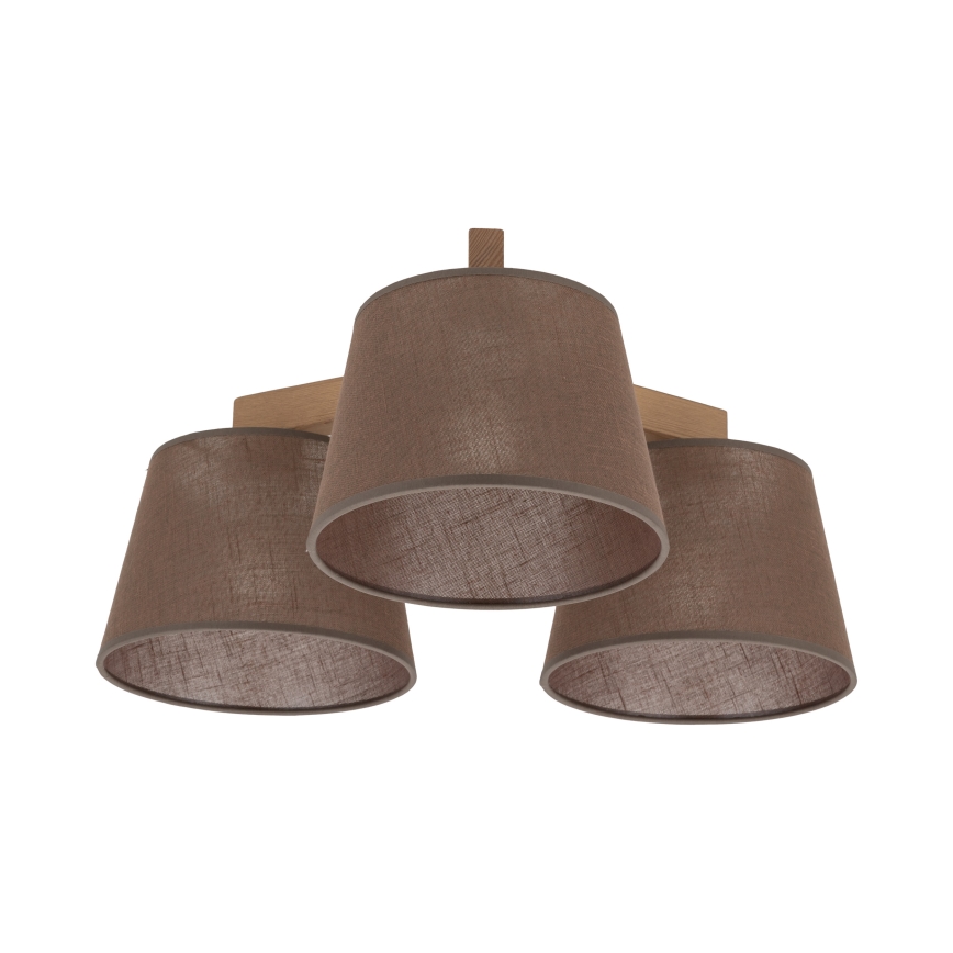 BRILAGI - LED повърхностно монтиран полилей LATTE SABIA 3xE27/15W/230V бор/кафяв