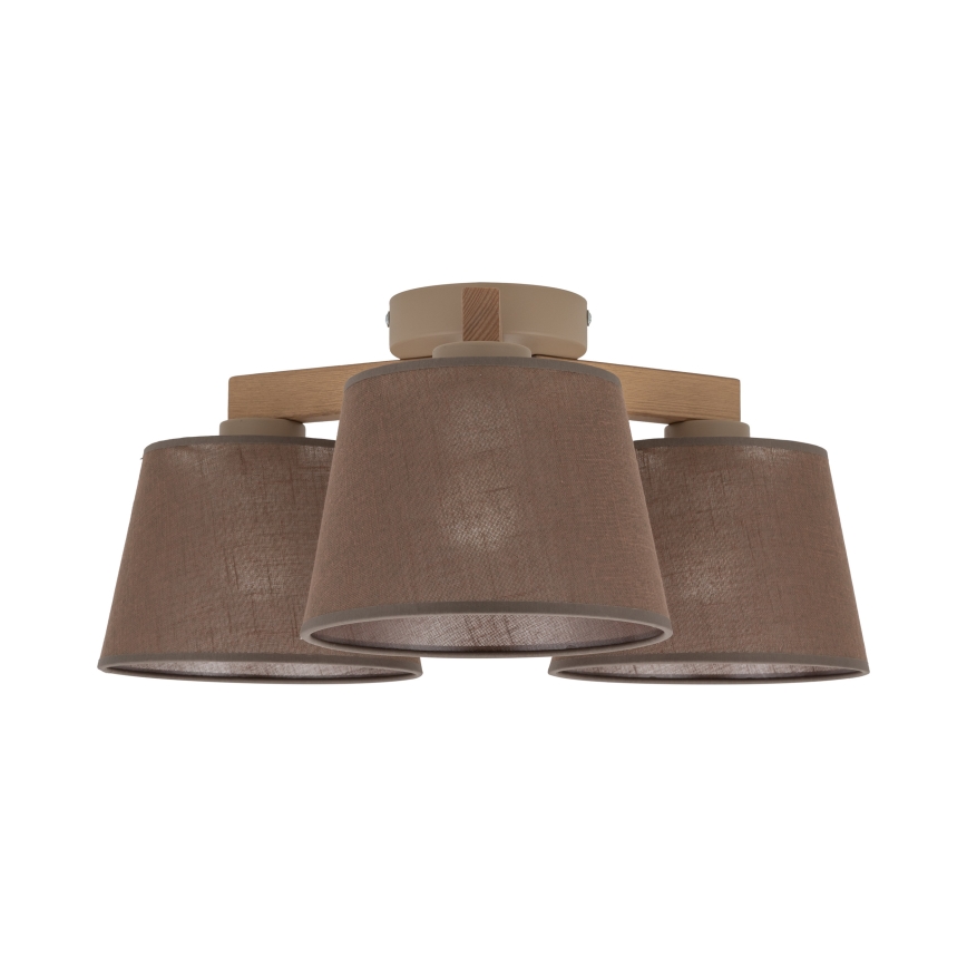 BRILAGI - LED повърхностно монтиран полилей LATTE SABIA 3xE27/15W/230V бор/кафяв
