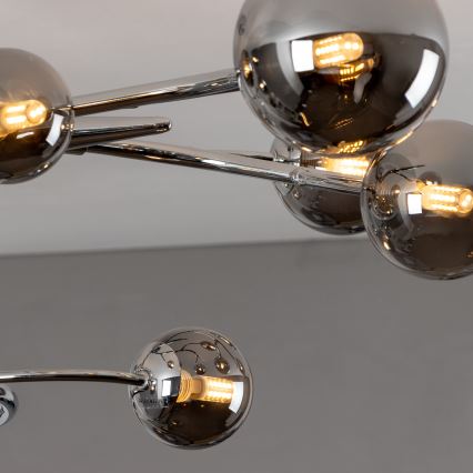 Brilagi - LED повърхностно монтиран полилей MISTEL 15xG9/3W/230V черен хром/опушено