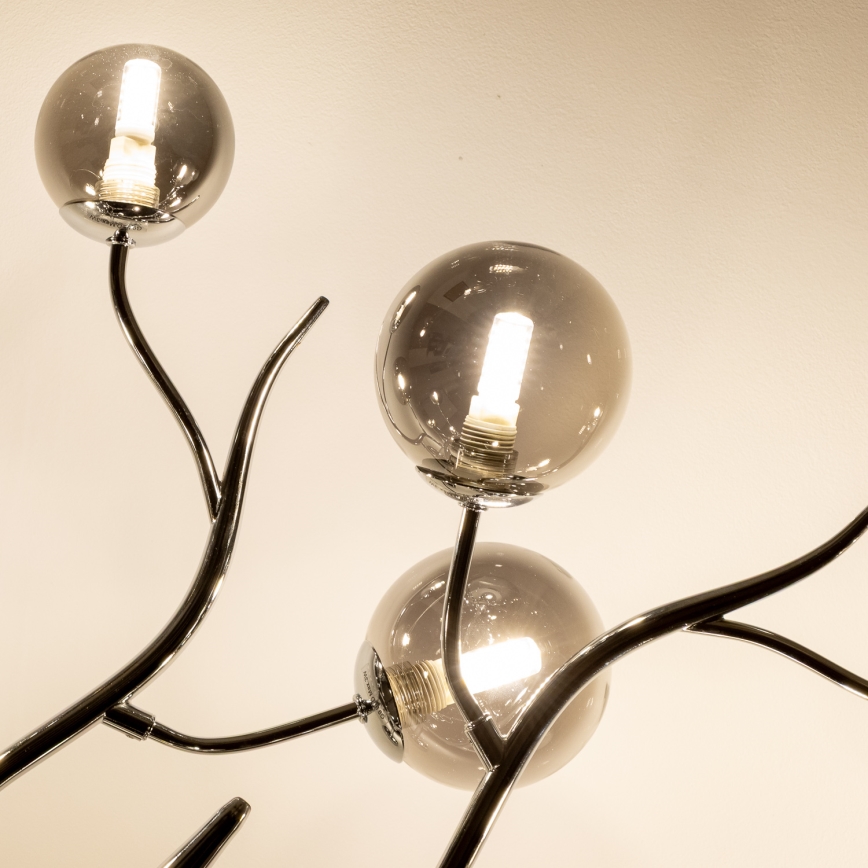 Brilagi - LED повърхностно монтиран полилей MISTEL 15xG9/3W/230V черен хром/опушено