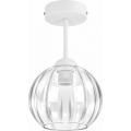 BRILAGI - LED повърхностно монтиран полилей RETRO GLASS 1xE27/60W/230V Ø 18 см бял/прозрачен